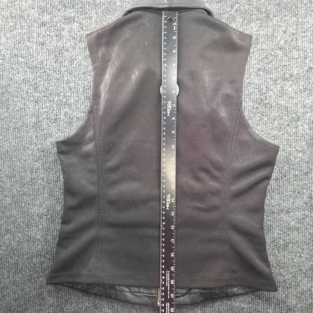 Wilsons Leather Womens Black Leather Front Zip Vest Size M - Picture 11 of 11